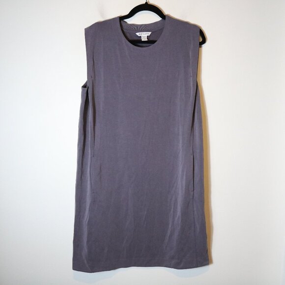 Athleta Seasoft Tank Dress Womens Large Dusk Violet Modal Crewneck Athletic - Picture 2 of 8
